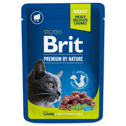 Brit Premium Cat kapsička Lamb for Sterilised 100g