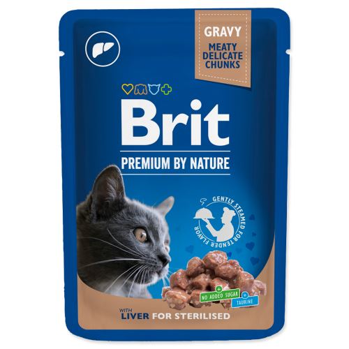 Brit Premium Cat kapsička Liver for Sterilised 100g