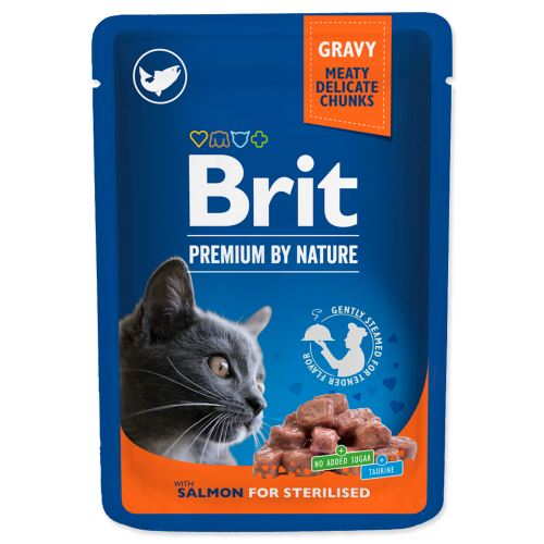 Brit Premium Cat kapsička Salmon for Sterilised 100g
