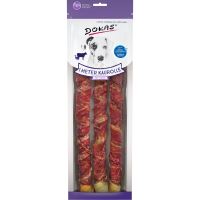 Dokas Tyčky z hovězí kůže obalené kachním masem 315g Dokas Tyčky z hovězí kůže obalené kachním masem 315g